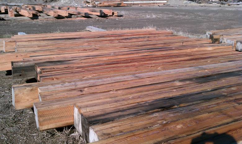 TWII Character Timbers cut from Butt Ends of Piling