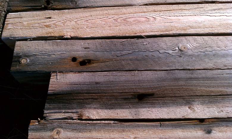 TWII Character Timbers cut from Butt Ends of Piling--holes and stain