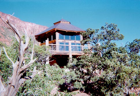 Moab, Utah Unique Timber Frame / Douglas Fir Timbers and Trestlewood II Poles