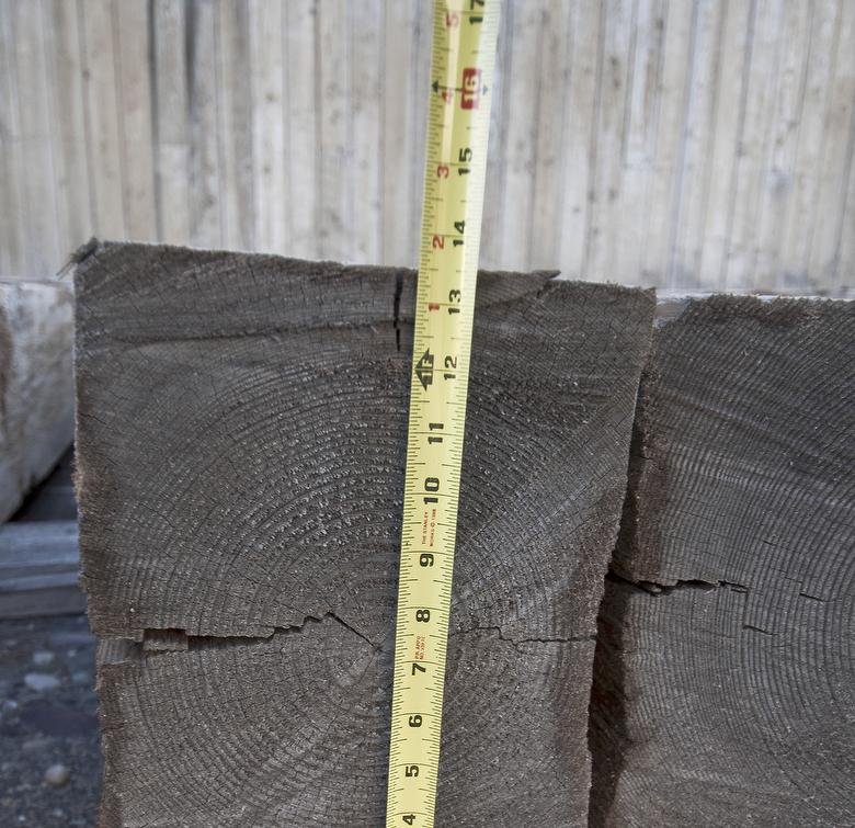 10x14 Willamette Weathered DF Timbers (Depth 13"  but varies) 