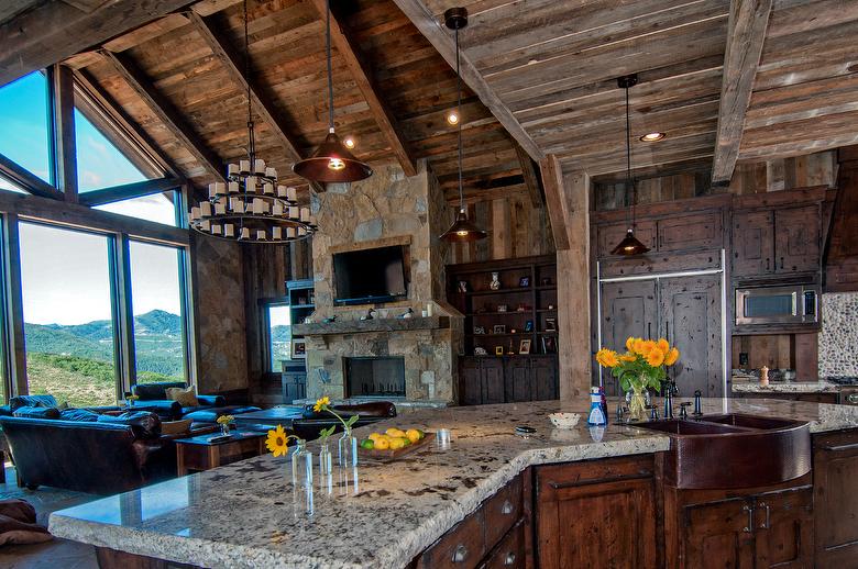 Barnwood Ceiling and Weathered Timbers