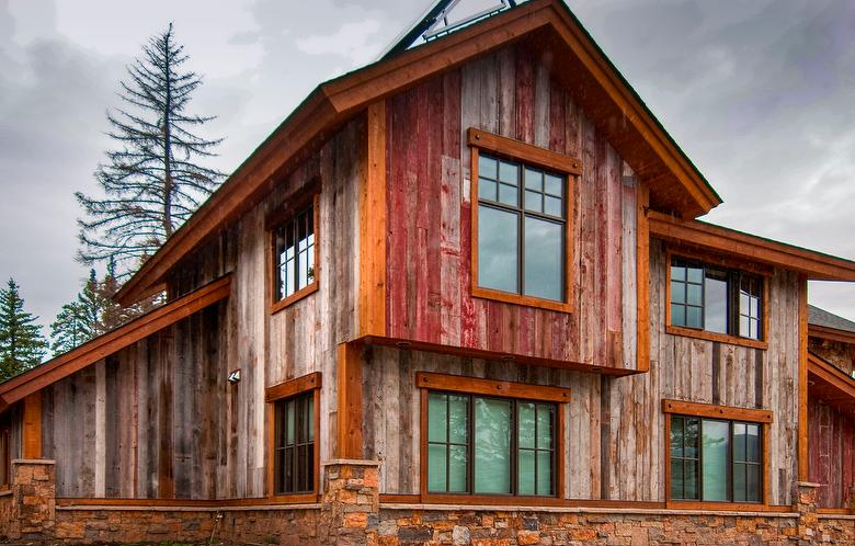 Gray & Faded Red barnwood siding