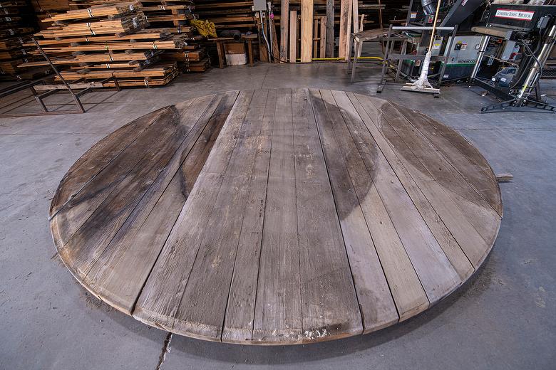 App. 2 5/8" thick, redwood bottoms, assemble into circle