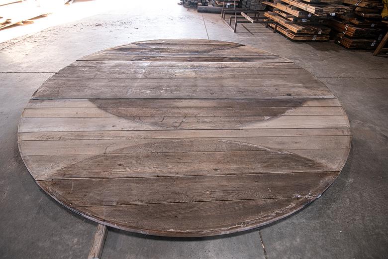 App. 2 5/8" thick, redwood bottoms, assemble into circle