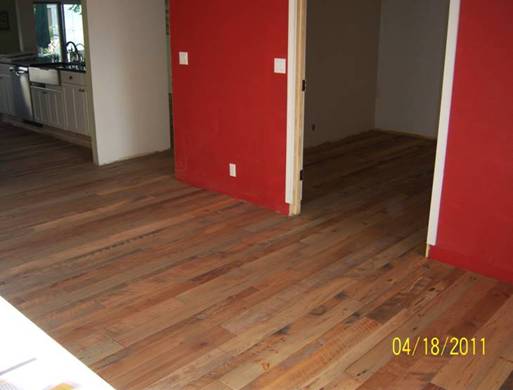 Mix of NatureAged Oak, Rescued Mixed Hardwood, Rescued Cherry, Rescued Oak and Southern Yellow Pine Flooring