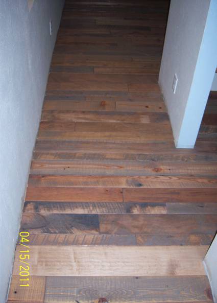 Mix of NatureAged Oak, Rescued Mixed Hardwood, Rescued Cherry, Rescued Oak and Southern Yellow Pine Flooring