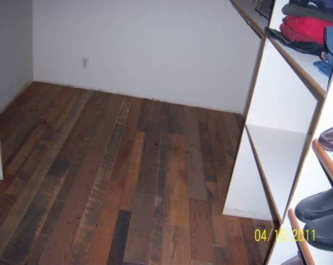 Mix of NatureAged Oak, Rescued Mixed Hardwood, Rescued Cherry, Rescued Oak and Southern Yellow Pine Flooring