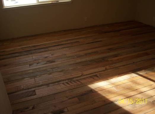 Mix of NatureAged Oak, Rescued Mixed Hardwood, Rescued Cherry, Rescued Oak and Southern Yellow Pine Flooring