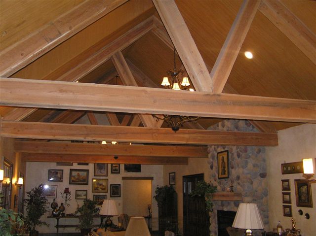 Great Room Trusses, Mantle / TWII Circle-Sawn