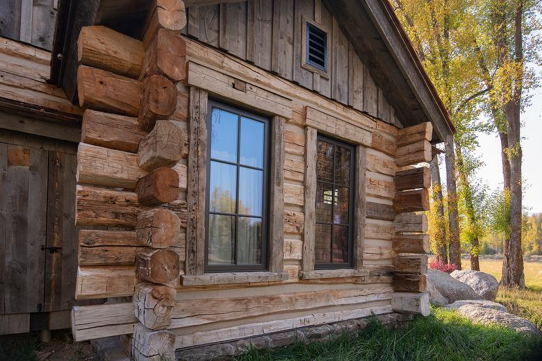 Close Up 2" Hand-Hewn Skins with Tails and Board and Bat Barnwood Siding