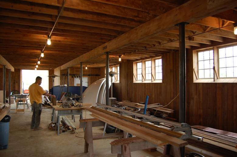 Inside of Main Barn - 7" Shiplap Smooth Brown