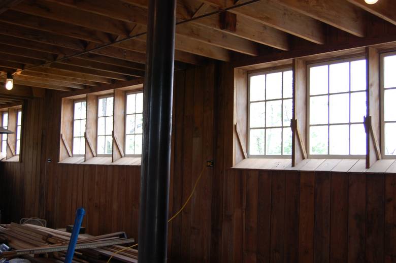 Inside of Main Barn - 7" Shiplap Smooth Brown