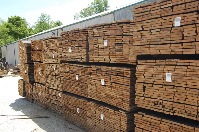 Oak Fencing ready to be loaded in shipping containers