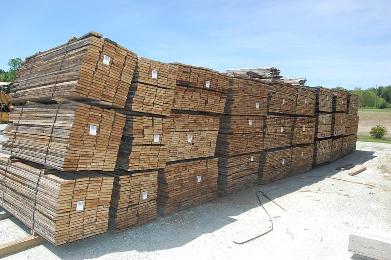 Oak Fencing ready to be loaded in shipping containers