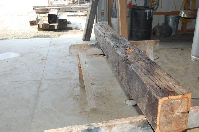 Hand Hewn Oak mantel for approval