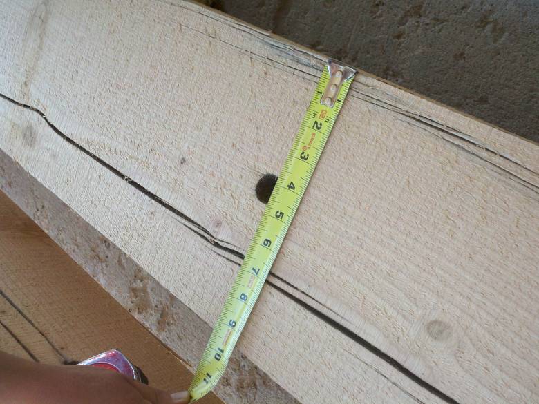 Location of holes on other side of beam