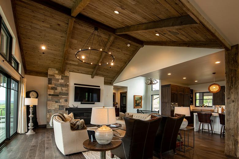 WeatheredBlend Timbers and NatureAged Ceiling Material