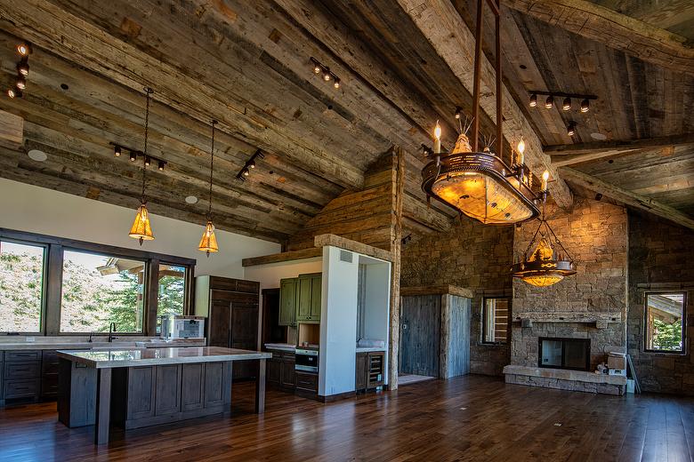 Hand-Hewn Timbers and Antique Gray Barnwood