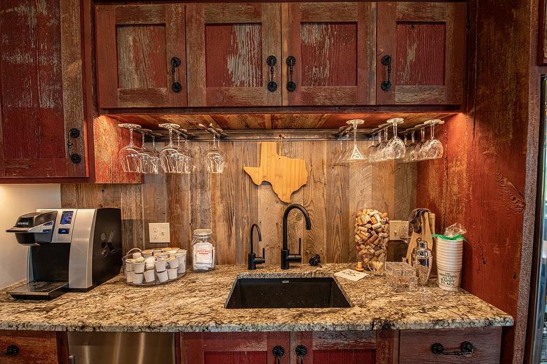 Red Painted Barnwood