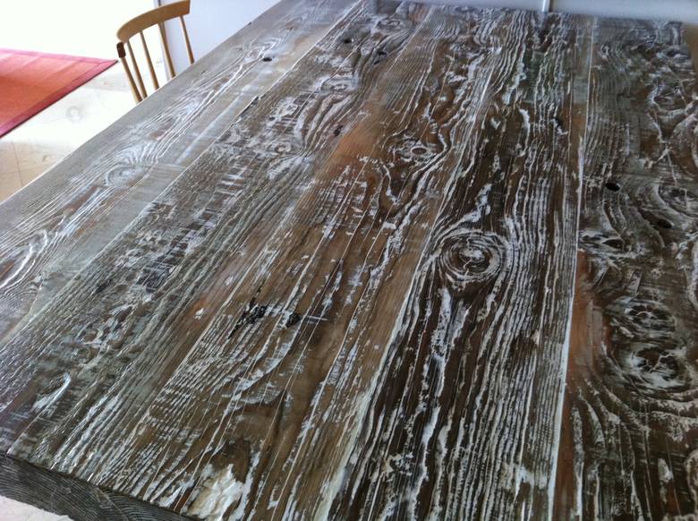 Kitchen Table from Weathered Douglas Fir Timbers