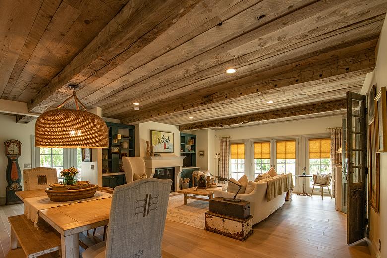 NatureAged Lumber Ceilings and Hand-Hewn Timbers