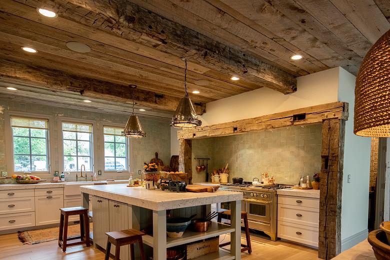 NatureAged Lumber Ceilings and Hand-Hewn Timbers