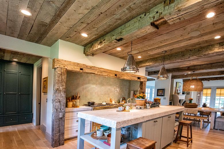 NatureAged Lumber Ceilings and Hand-Hewn Timbers