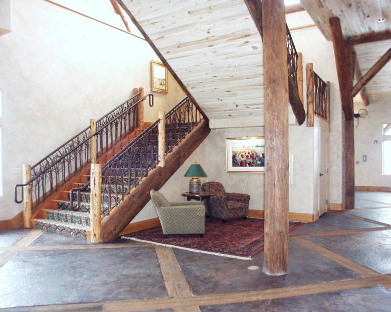 Staircase / Trestlewood II "Salty Fir" Poles and Circle-Sawn Lumber