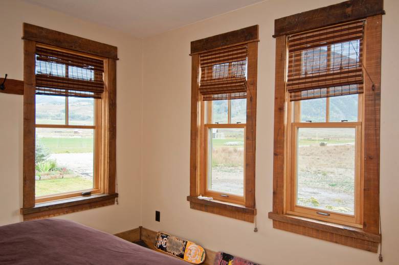 Barnwood Window Trim and Cabinets