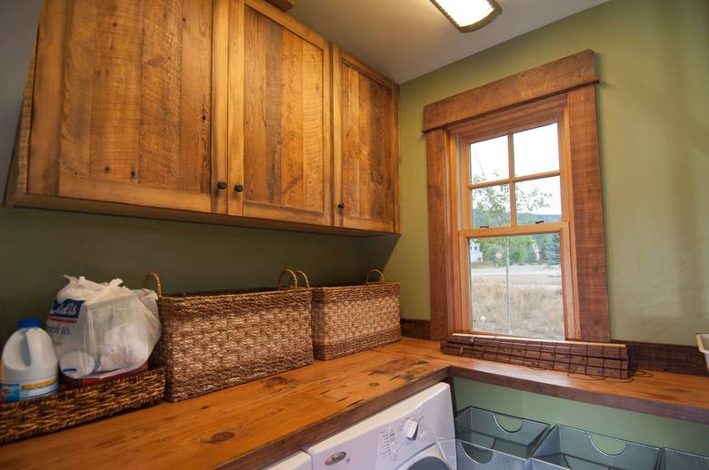 Barnwood Window Trim and Cabinets