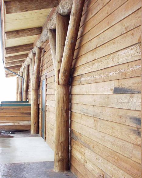 Outside Poles and Siding / Trestlewood II "Salty Fir" Poles and Circle-Sawn Lumber