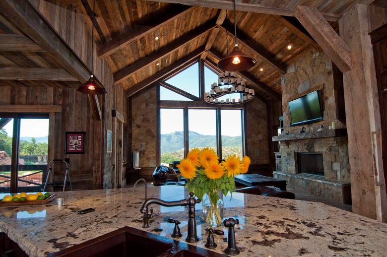 Barnwood Ceiling and Weathered Timbers