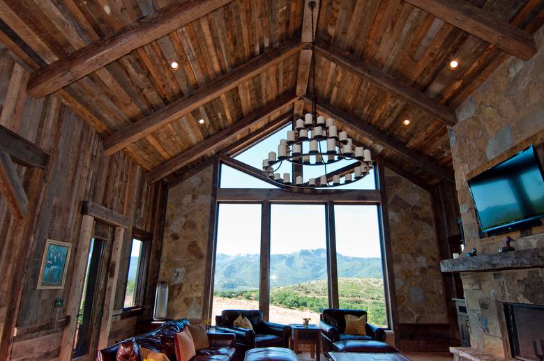 Barnwood Ceiling and Siding, Weathered Timbers