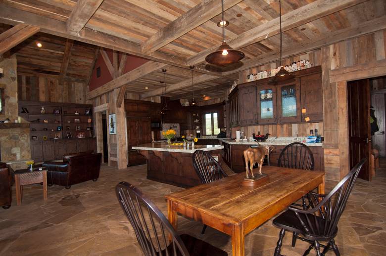 Barnwood Ceiling and Siding, Weathered Timbers