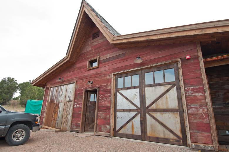 Siding Using Red Painted Barnwood