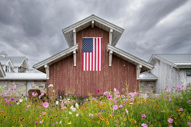 NatureAged Cedar Red and White Painted Barnwood - (80-90% Coverage)