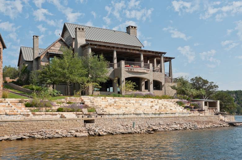 Hand Hewn Skins and Timbers in Texas Residence