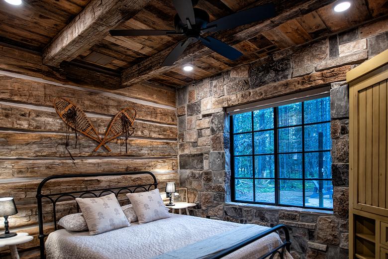 Hand-Hewn Timbers, Hand-Hewn Skins, and Antique Brown Shiplap Barnwood