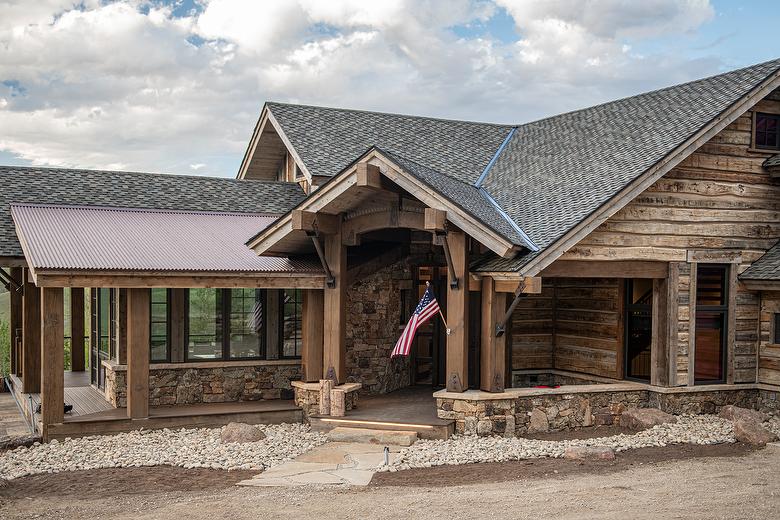 WeatheredBlend Mixed Gray/Brown Lumber and Hand-Hewn Skins