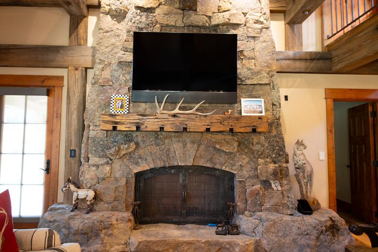 Hand-Hewn Mantel