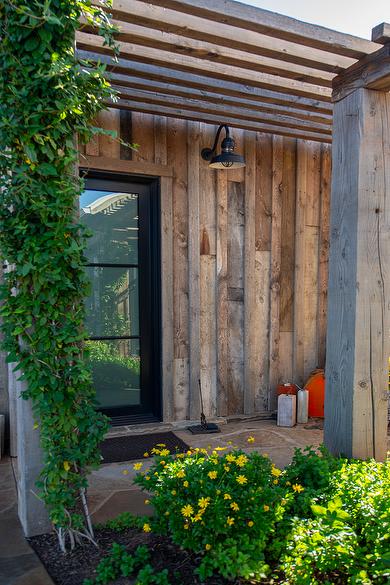 WeatheredBlend Gray Board-and-Bat Siding and WeatheredBlend Timbers/Rafters