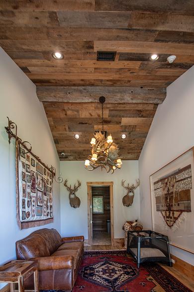 Hand-Hewn Timbers and Antique Brown Barnwood