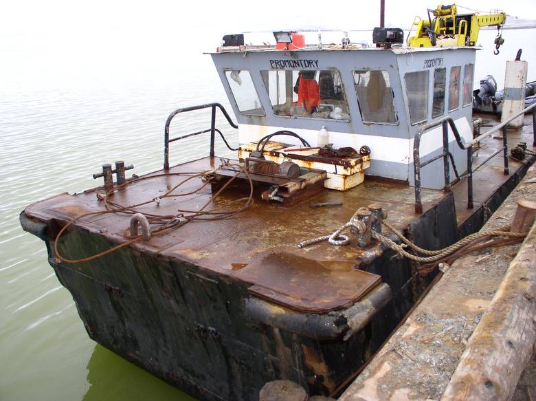 promontory front view / promontory tug boat.