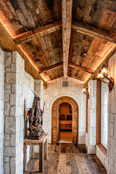 Hand-Hewn Timbers and Antique Brown Barnwood