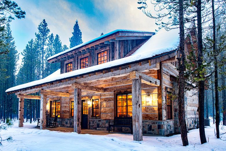 Hand-Hewn Timbers, Hand-Hewn Skins, Antique Brown T&G and Shiplap Barnwood  (#75963)