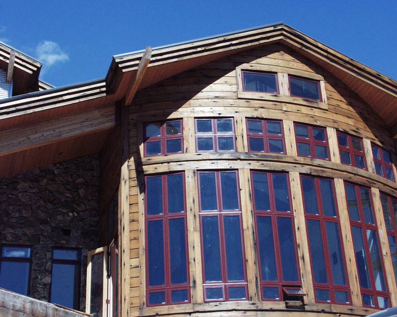 Windows / Rustic Redwood Siding