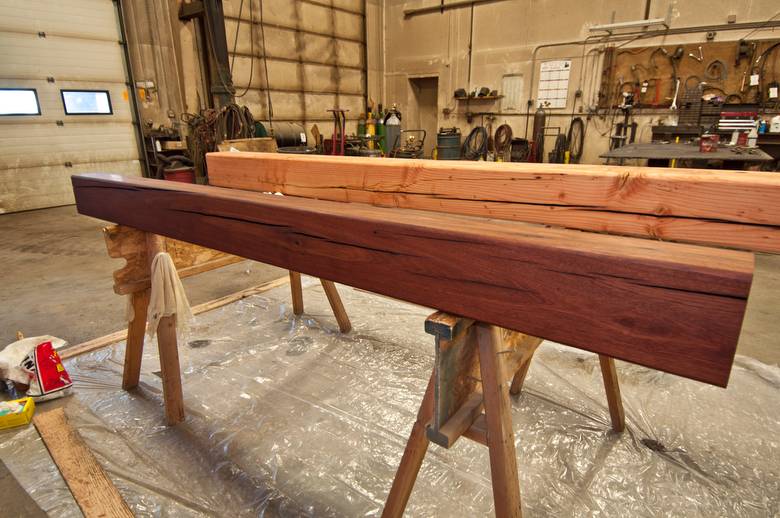 5.5 x 7 x 8' Finished Walnut Mantel