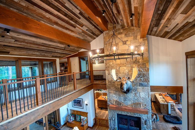 Weathered Picklewood Shiplap Ceiling