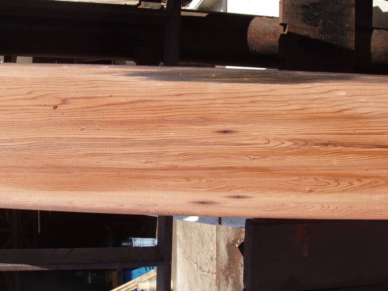 Redwood stave close-up