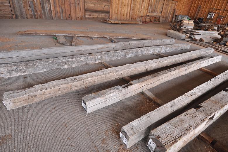 5 x 7 x 14' & 6 x 8 x 19' Hand-Hewn Timbers 